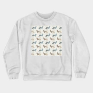 Corgi Natural Pattern Big Crewneck Sweatshirt